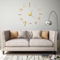 VidaXL 3d-wandklok 100 cm xxl modern goudkleurig