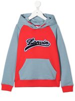 Lanvin Enfant sweat à capuche colour block - Rouge - thumbnail