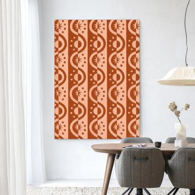 Urban Cotton Wandkleed 'Moon BlockPrint' 145 x 190cm in Frame - black