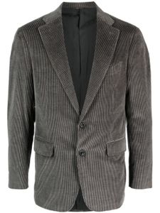 Canali blazer nervuré à simple boutonnage - Gris