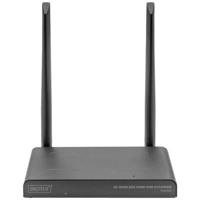Digitus DS-55329 Draadloze HDMI-ontvanger 150 m 3840 x 2160 Pixel 4-voudige Multi Viewer, Digital Whiteboard-functie, Doorgeluste HDMI-uitgang, Met