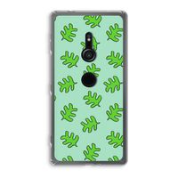 Groene blaadjes: Sony Xperia XZ2 Transparant Hoesje