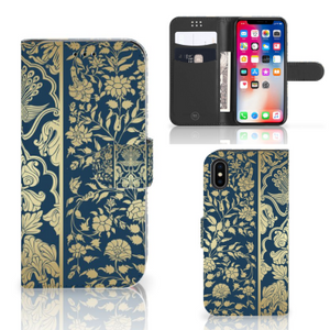 Apple iPhone X | Xs Hoesje Beige Flowers