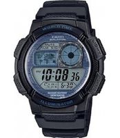 Horlogeband Casio 10347820 / AE-1100W-1AVEF / AE1000W Kunststof/Plastic Zwart 18mm - thumbnail