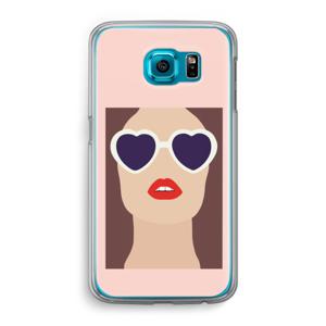 Red lips: Samsung Galaxy S6 Transparant Hoesje