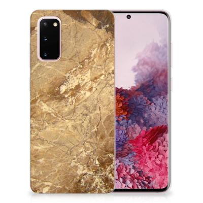 Samsung Galaxy S20 | TPU | Siliconen hoesje | Marmer Creme
