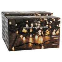 Svenska Living set van 2x stuks kerstverlichting warm wit 360 lampjes 2700 cm - thumbnail