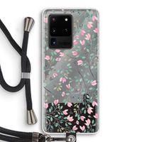 Sierlijke bloemen: Samsung Galaxy S20 Ultra Transparant Hoesje met koord