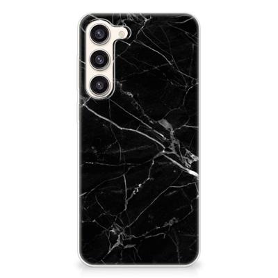 Samsung Galaxy S23 Plus | TPU | Siliconen hoesje | Marmer Zwart - Origineel Cadeau Vader