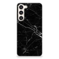 Samsung Galaxy S23 Plus | TPU | Siliconen hoesje | Marmer Zwart - Origineel Cadeau Vader