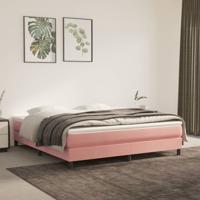 Bedframe fluweel roze 160x200 cm