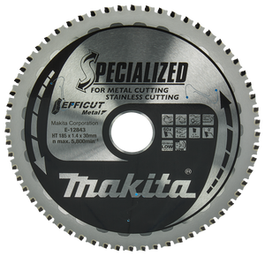 Makita Accessoires Cirkelzaagblad RVS/Staal | Efficut 185x30x1,4 60T 0g - E-12843 E-12843