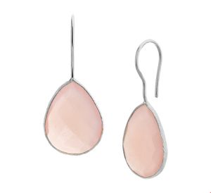 Oorhangers Franse Haak Chalcedoon Zilver 40 mm x 16 mm