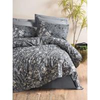 Beddengoedset - 1 dekbedovertrek 220 x 240 cm + 2 kussenslopen 60 x 60 cm - 100% katoen - Antraciet