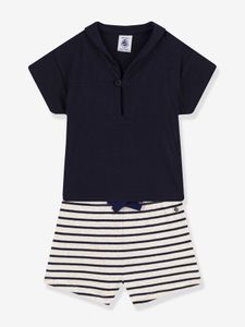 2-delige geboorteset PETIT BATEAU blauw