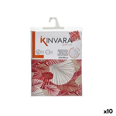 Vlekbestendig tafelkleed Kinvara Beige Kastanjebruin Dun canvas Anti-vlek Lakens 140 x 180 cm (10 Stuks)