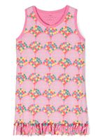 Stella McCartney Kids robe frangée à imprimé graphique - Rose