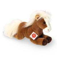 Knuffeldier Paard - zachte pluche stof - premium kwaliteit knuffels - lichtbruin - 30 cm   - - thumbnail