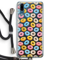 Pink donuts: Huawei P20 Transparant Hoesje met koord