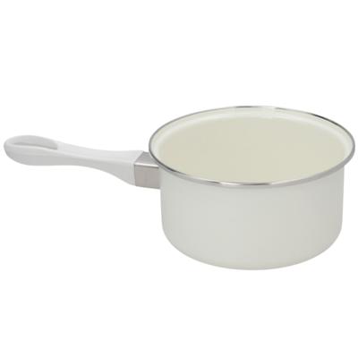 Gerimport Steelpan / sauspan - alle warmtebronnen - wit - D18 cm - emaille Gerimport Steelpan / sauspan - alle warmtebronnen - wit - D18 cm - emaille