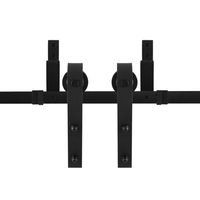 Schuifdeursysteem Lanka zwart dubbel 300 cm