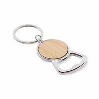 Flesopener Sleutelhanger Metaal Bamboe