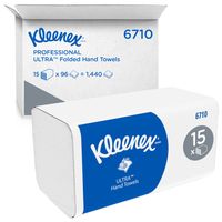 Kleenex papieren vouwhandoeken, Ultra Super Soft, 3-laags, 96 vellen, pak van 15 stuks - thumbnail