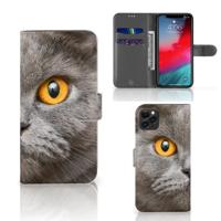 Telefoonhoesje | Met pasjeshouder | Apple iPhone 11 Pro Max Britse Korthaar
