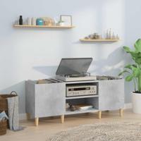 Platenkast 121x38x48 cm bewerkt hout betongrijs