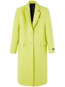 Versace manteau à revers crantés - Jaune