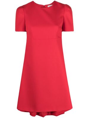 Alexander McQueen robe courte à encolure ronde - Rouge