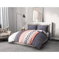 HOME PASSION BLING microvezel dekbedset - 1 dekbedovertrek 240 x 260 cm + 2 kussenslopen 63 x 63 cm - Blauw