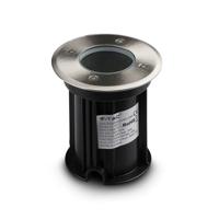 LED Grondspot rond buiten - Dimbaar - GU10 - 6000K daglicht wit - 5 Watt 400 lumen - Tuinspot - Oprit - RVS - IP65 waterdicht