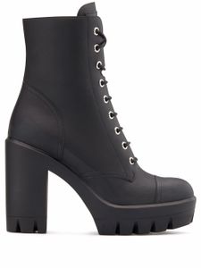 Giuseppe Zanotti bottines lacées Camille à poches cargo - Noir