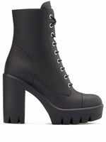 Giuseppe Zanotti bottines lacées Camille à poches cargo - Noir - thumbnail