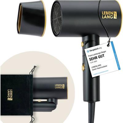 Lebenlang LBH3088G Haardroger Zwart/goud
