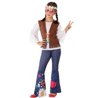 Hippie/Flower Power verkleed kostuum voor meisjes 140 (10-12 jaar)  -