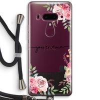 Rozen: HTC U12+ Transparant Hoesje met koord