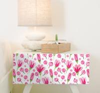 Meubelsticker roze bloemen