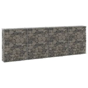 VidaXL Schanskorfmuur met deksels 300x30x100 cm gegalvaniseerd staal