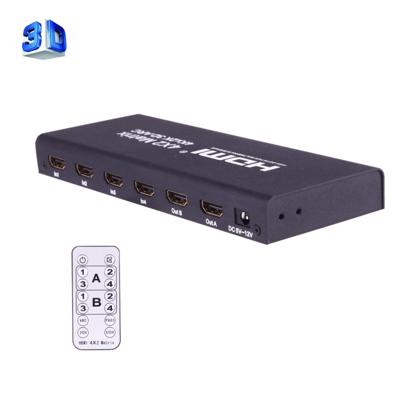 HDMI 4x2 Matrix Switcher / Splitter met Afstandsbediening ondersteunt ARC / MHL / 4Kx2K / 3D 4 Poorts HDMI Input 2 Poorts HDMI Output