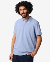 HEMA Herenpolo Denton piqué lichtblauw (lichtblauw)