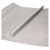 Luxe inpakpapier/cadeaupapier metallic zilver 200 x 70 cm - Cadeaupapier - thumbnail