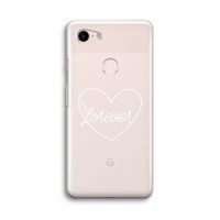 Forever heart pastel: Google Pixel 3 Transparant Hoesje