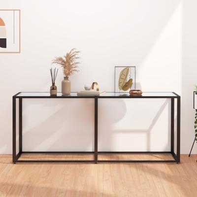 Wandtafel 180x35x75,5 cm gehard glas transparant