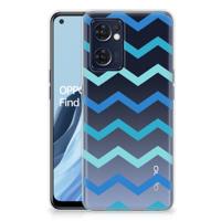 OPPO Reno 7 5G | Find X5 Lite | TPU bumper | Zigzag Blauw