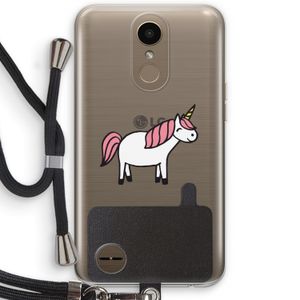 Eenhoorn: LG K10 (2017) Transparant Hoesje met koord