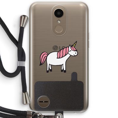 Eenhoorn: LG K10 (2017) Transparant Hoesje met koord