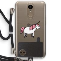 Eenhoorn: LG K10 (2017) Transparant Hoesje met koord