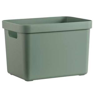Sigma home box 18 liter - donkergroen - 35,2x25,3x24,3 cm - Leen Bakker